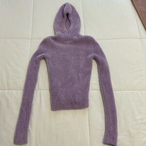 ZARA super cute fuzzy longsleeve shirt with hood!